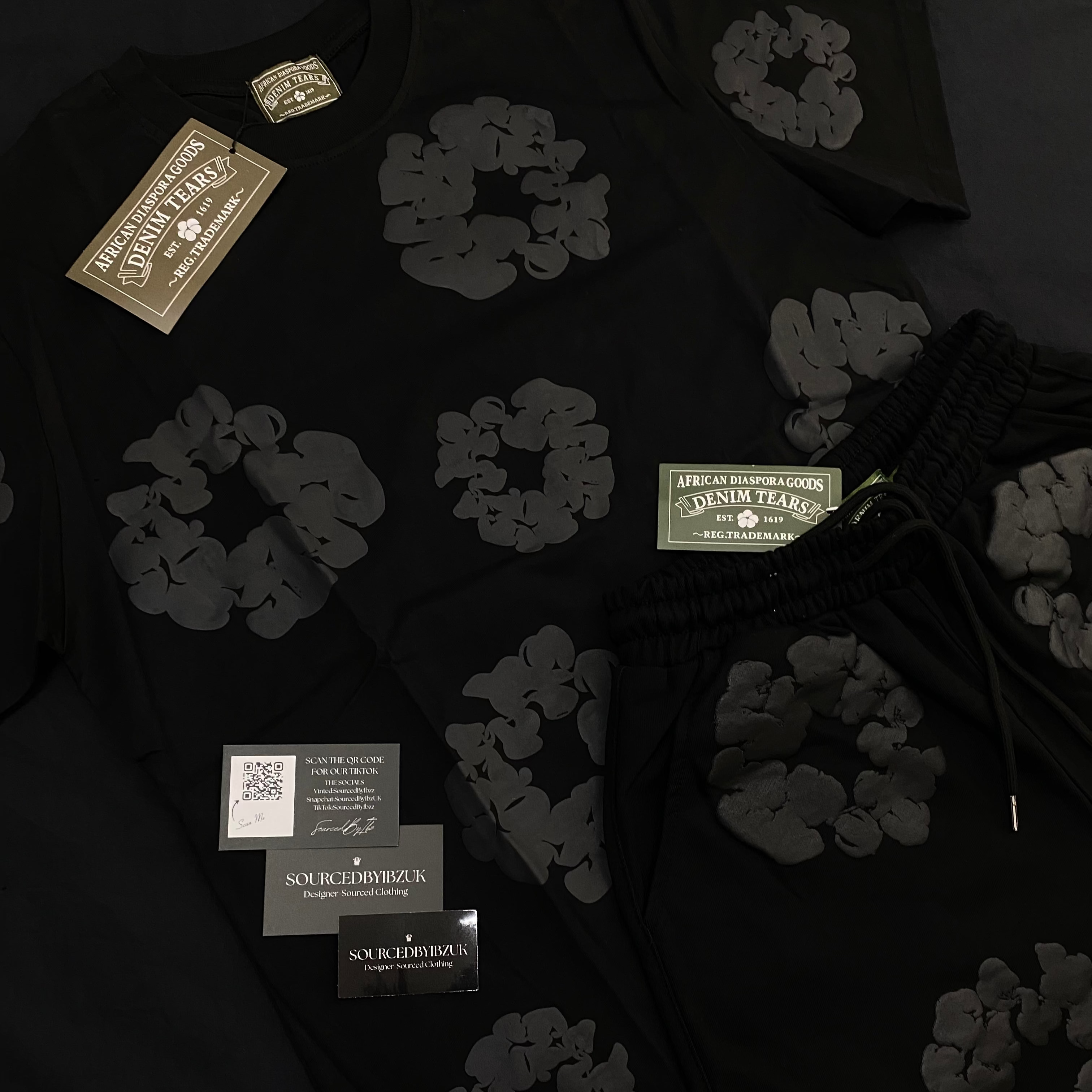 DENIM TEARS "Cotton-Wreath" Monochrome Set
